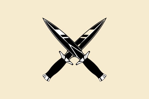 Crossed Swords Logo Icon Vector Design Review