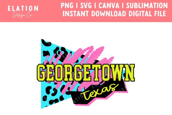 Georgetown Texas Retro 90s Svg, Png, Sub Review