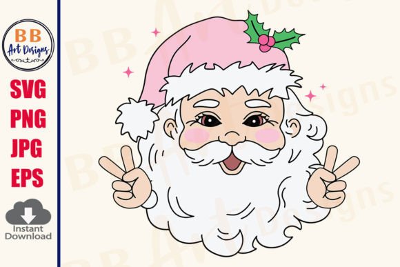 Hippie Santa SVG, Retro Pink Christmas Review