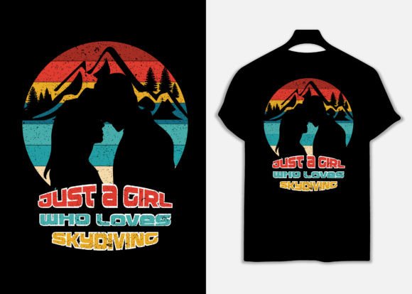 Just a Girl Who Loves Skydiving Retro