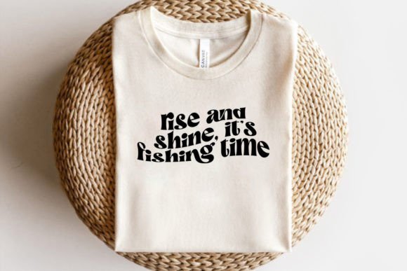 Retro Fishing SVG Design, Rise and Shine