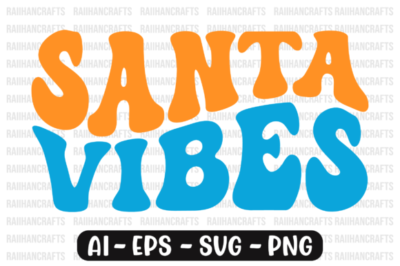Santa Vibes Christmas Retro Wavy Svg Review